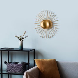 Opviq Kaya Lámpara de Pared de Metal Dorado